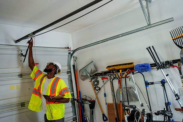 Professional Garage Door Panel Replacement technician working in Stevens County County, KS